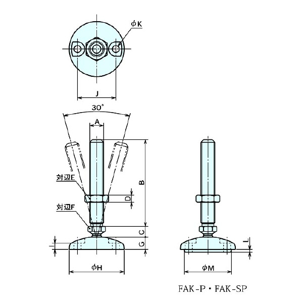 （株）ナベヤ フットジャッキ FAK型 FAK フットジャッキ　ＦＡＫ型 FAK08080-100