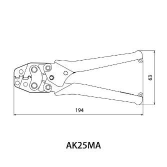 （株）ロブテックス ミニ圧着工具 AK25MA ミニ圧着工具 AK25MA