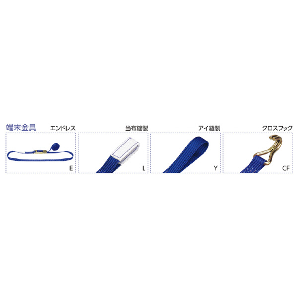 オーエッチ工業（株） ラッシングベルト LBC ラッシングベルト LBC251 CF5-40CF