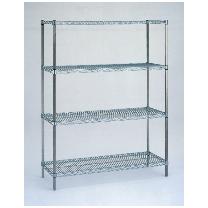 エレクター（株） スーパーシリーズ ワイヤーシェルフ 4段セット