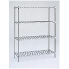 エレクター（株） スーパーシリーズ ステンレスワイヤーシェルフ 4段セット