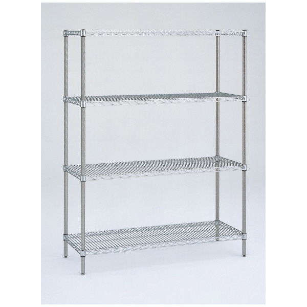 エレクター（株） スーパーシリーズ ステンレスワイヤーシェルフ 5段セット ステンレスエレクター・シェルフ SBS1820･PS2200-5