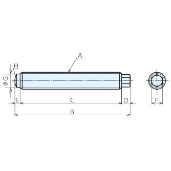 （株）ナベヤ レベリングボルト(Bタイプ) LBTN レベリングボルト（Ｂタイプ） LBTN-B16