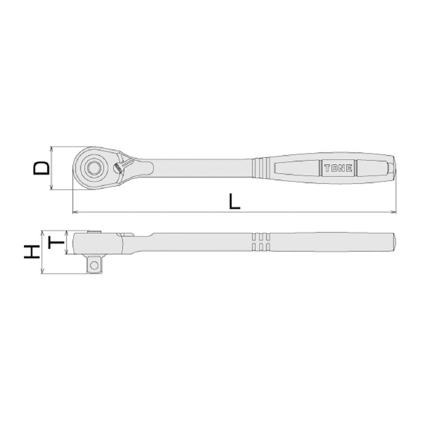 ＴＯＮＥ（株） ラチェットハンドル(ホールドタイプ) RH ラチェットハンドル RH2H