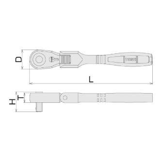 ＴＯＮＥ（株） 首振ラチェットハンドル(ホールドタイプ) RH ラチェットハンドル RH4FH