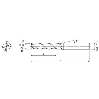 日進工具（株） アルミ加工用 ２枚刃4倍刃長エンドミル AL4D-2 アルミ加工用２枚刃４倍刃長エンドミル AL4D-2 11