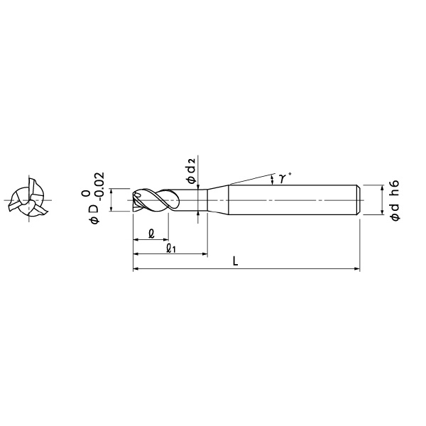 日進工具（株） DLCコーティング アルミ用高能率エンドミル ３枚刃1.5倍刃長 ALZ345-DLC ＤＬＣアルミ用高能率３枚刃１．５倍刃長 ALZ345-DLC 4.5X13.5