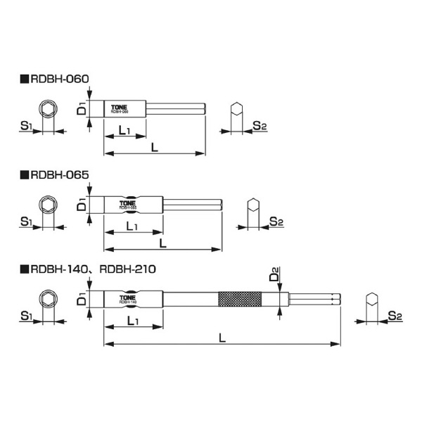 ＴＯＮＥ（株） ビットホルダー RDBH ビットホルダー RDBH-060