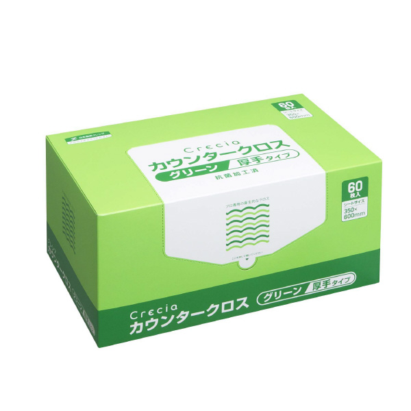 日本製紙クレシア（株） クレシア カウンタークロス 厚手タイプ クレシアカウンタークロス／大箱単位 65312 ｱﾂﾃﾞﾀｲﾌﾟ ｸﾞﾘｰﾝ