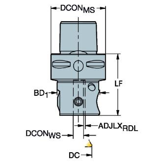 サンドビック（株） コロボア824XS アダプタ C3-R824 コロボア８２４ＸＳ　アダプタ　【Ｅ】 C3-R824XS06-016