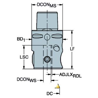 サンドビック（株） コロボア824XS アダプタ C3-R824 コロボア８２４ＸＳ　アダプタ　【Ｅ】 C3-R824XS08-015