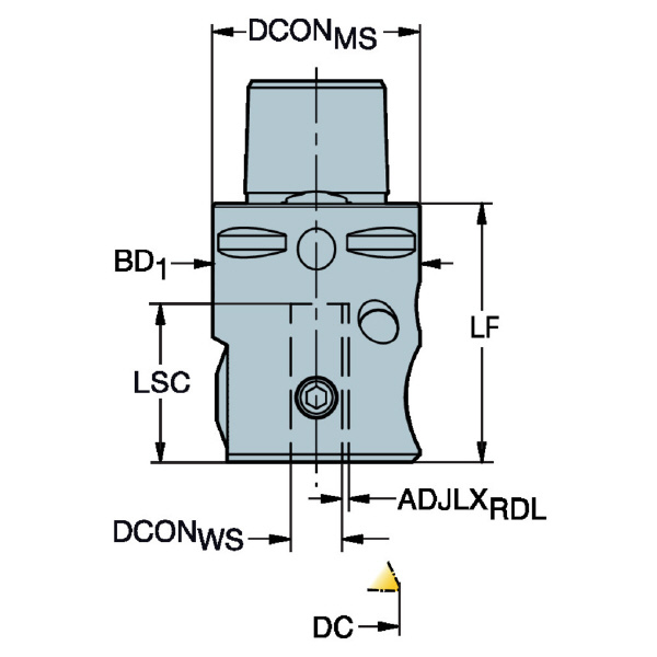サンドビック（株） コロボア824XS アダプタ C3-R824 コロボア８２４ＸＳ　アダプタ　【Ｅ】 C3-R824XS08-015
