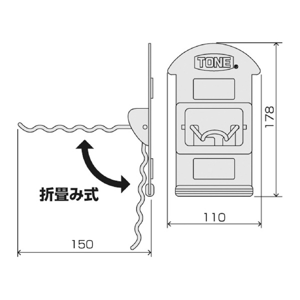 ＴＯＮＥ（株） T形レンチホルダー(マグネットタイプ) SA Ｔ形レンチホルダー SA-MTW