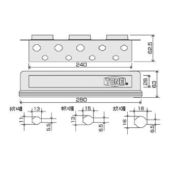 ＴＯＮＥ（株） ドライバーホルダー(マグネットタイプ) SA-MSD ドライバーホルダー SA-MSD