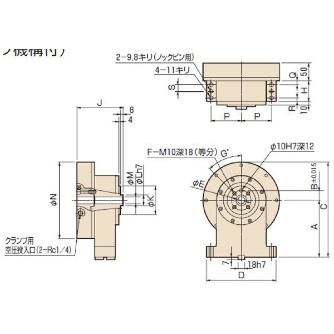 津田駒工業（株） サポートスピンドル 空圧クランプ TS サポートスピンドル TS-210P