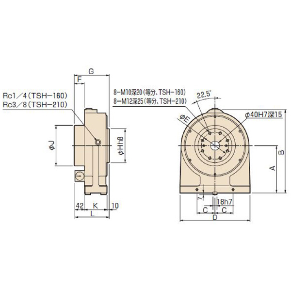 津田駒工業（株） サポートスピンドル 油圧クランプ TSH サポートスピンドル TSH-210