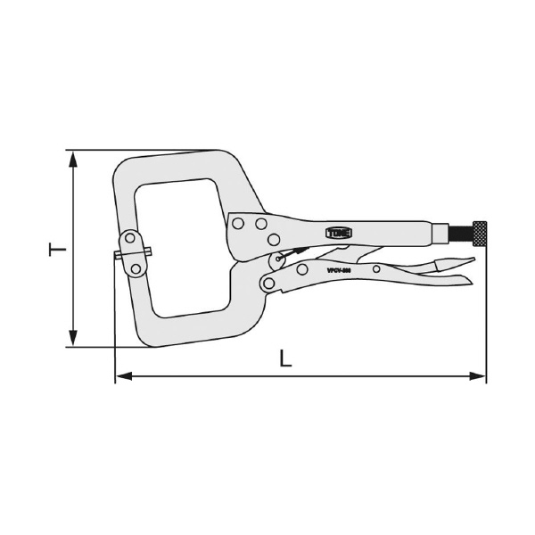 ＴＯＮＥ（株） グリッププライヤ(C型スイベル) VPCV グリッププライヤ VPCV-150