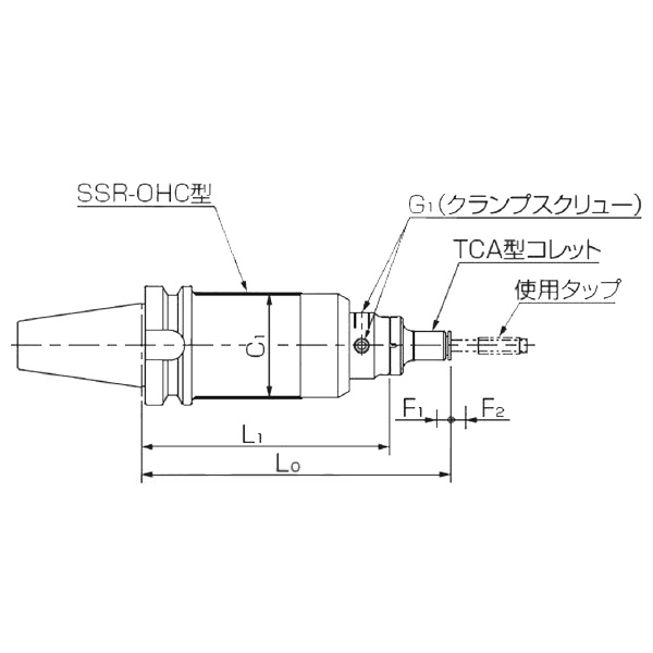 カトウ工機（株） SSR－OHC型タッパー BT-SSR-OHC ＳＳＲ－ＯＨＣ型タッパー BT30-SSR412-OHC