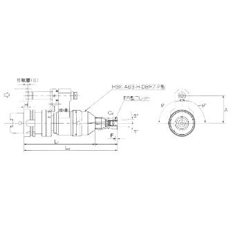 カトウ工機（株） バリ取りホルダ DBR7-P型 バリ取りホルダ　Ｍ／Ｃ用 HSK-A63-H-DBR7-P_ﾀｲﾌﾟA00(A=65)