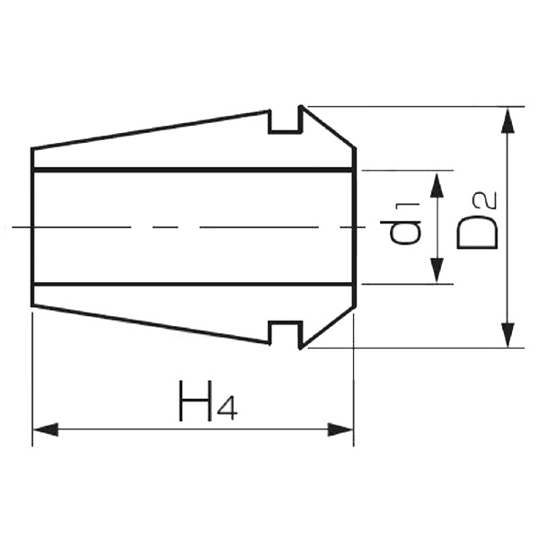 カトウ工機（株） ER8型テーパコレット(RF103型用) テーパコレット ER8-4(ﾌｧｲ4~3.5)_M3ﾖｳ