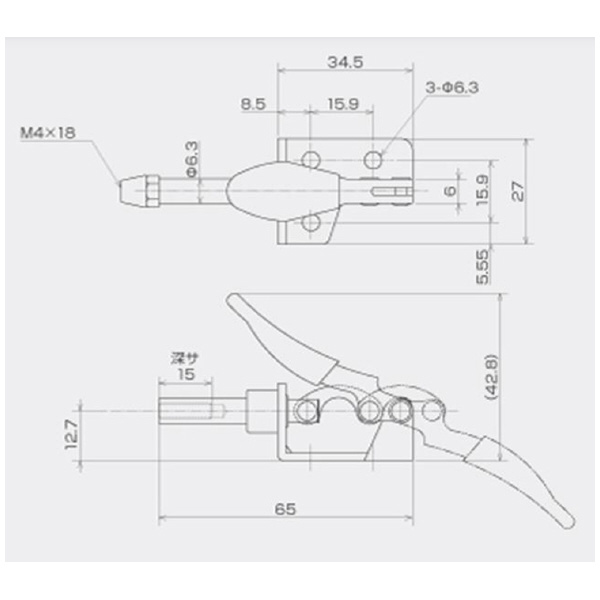 育良精機（株） 横押し型トグルクランプ ISK-SL 横押し型トグルクランプ ISK-SL100