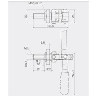 育良精機（株） 押し引き兼用型トグルクランプ ISK-FM 押し引き兼用型トグルクランプ ISK-FM500