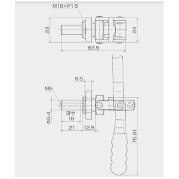 育良精機（株） 押し引き兼用型トグルクランプ ISK-FM 押し引き兼用型トグルクランプ ISK-FM500