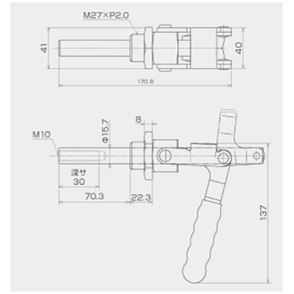 育良精機（株） 押し引き兼用型トグルクランプ ISK-FM 押し引き兼用型トグルクランプ ISK-FM2500
