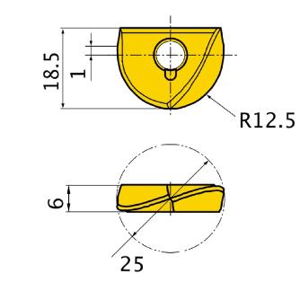 三菱マテリアル（株） カッタチップ SRFT カッタチップ（超硬コーティング） SRFT25 MP8010