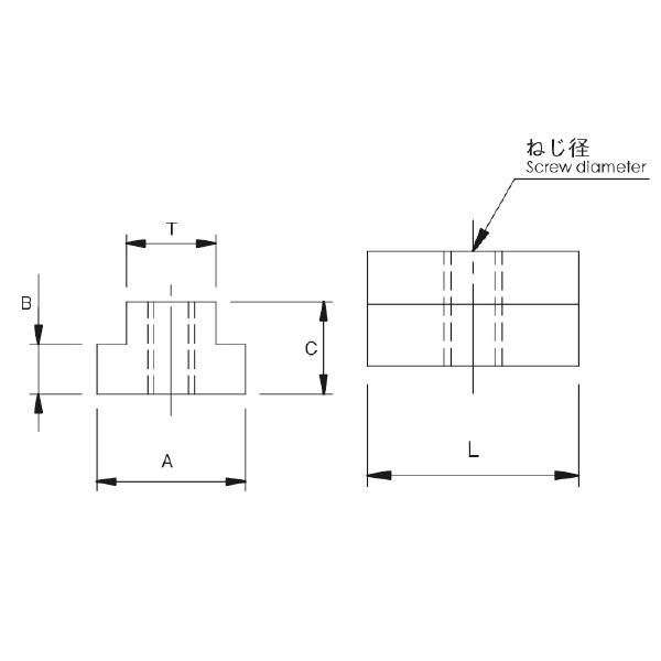 日本オートマチックマシン（株） 精密バイス用 Tスロットナット Ｔスロッドナット（Ｔ溝１２・Ｍ１０） JTN-1210