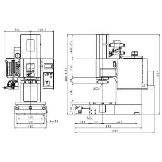 日本オートマチックマシン（株） 油圧プレス ハイスピードタイプ HYP 油圧プレス　ハイスピードタイプ HYP505HP