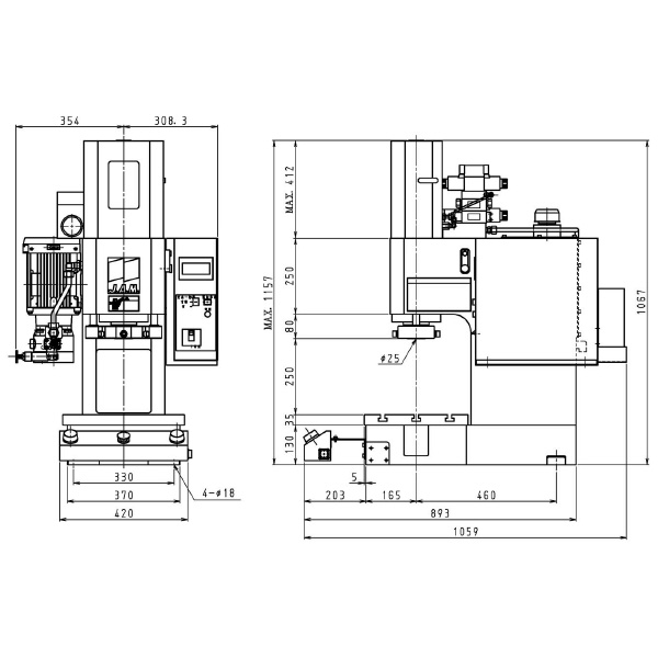 日本オートマチックマシン（株） 油圧プレス ハイスピードタイプ HYP 油圧プレス　ハイスピードタイプ HYP505HP