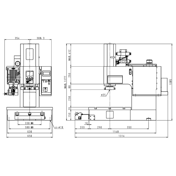 日本オートマチックマシン（株） 油圧プレス ハイスピードタイプ HYP 油圧プレス　ハイスピードタイプ HYP505DP