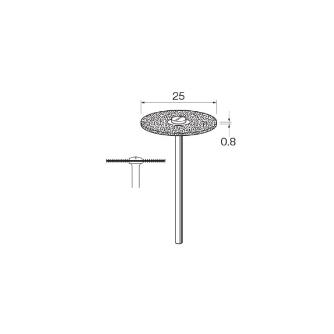 日本精密機械工作（株） 電着ダイヤモンドディスク 両面電着 軸径φ2.34 D 電着ダイヤモンドディスク　両面電着 D9612