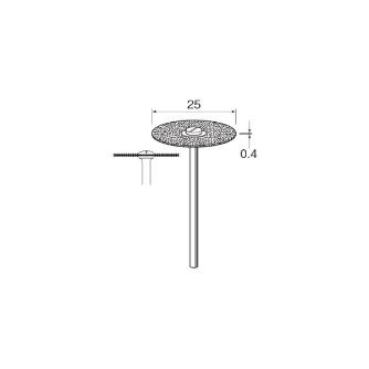 日本精密機械工作（株） 電着ダイヤモンドディスク 両面電着 軸径φ2.34 D 電着ダイヤモンドディスク　両面電着 D9617