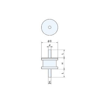 （株）ナベヤ ビルトイン防振マウント(ステンレス金具) BBC ビルトイン防振マウント（ステンレス金具） BBC30D013