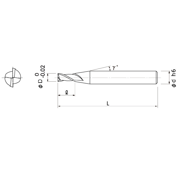 日進工具（株） チャンピオンソリッドロング刃エンドミル NCL-2 チャンピオンソリッドロング刃エンドミル NCL-2 2.5
