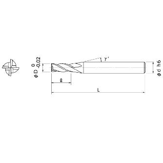 日進工具（株） チャンピオンソリッドセミロング刃エンドミル  NCM-4 チャンピオンソリッドセミロング刃ＥＭ NCM-4 8.5