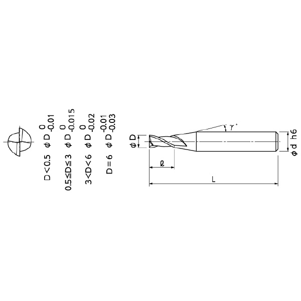 日進工具（株） 無限コーティングプレミアム リード30 エンドミル 2枚刃 MXH230 無限プレミアムリード３０エンドミル２枚刃 MXH230 0.1