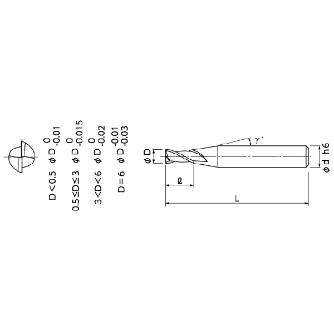 日進工具（株） 無限ピンカドリード35エンドミル2枚刃 MXH 無限ピンカドリード３５エンドミル２枚刃 MXH235P 0.6