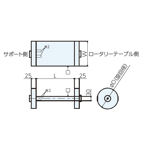 （株）ナベヤ ゆりかごセット センタータイプ YDC ゆりかごセット　センタータイプ YDC250-300SAS1