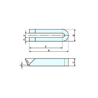 （株）ナベヤ U型クランプ US Ｕ型クランプ US14M125