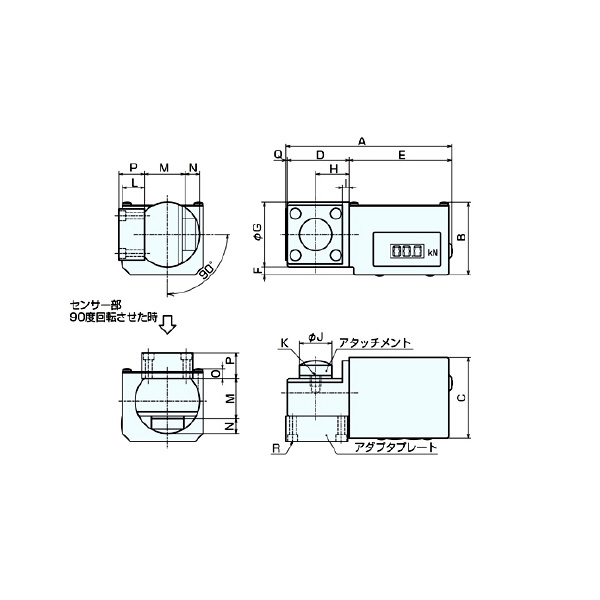 （株）ナベヤ ハンディデジタル荷重計 HDK ハンディデジタル荷重計 HDK-120C
