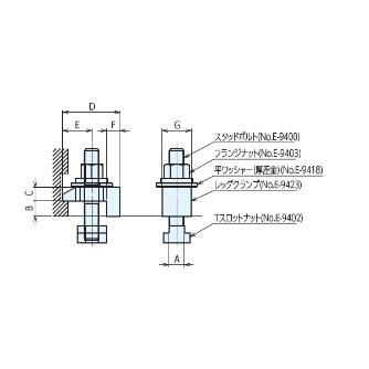 （株）ナベヤ マシンバイスシリーズ部品 取付クランプ BCS マシンバイスシリーズ部品　取付クランプ BCS16D