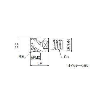 オーエスジー（株） PHOENIX ヘッド交換式エンドミル4枚刃不等分割スクエア・コーナラジアスタイプ PXM PXSE ヘッド交換式エンドミル／ＰＨＯＥＮＩＸ PXSE100C10-04R000 XP3225