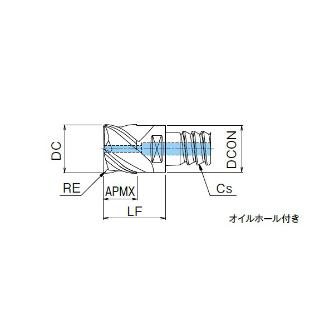 オーエスジー（株） PHOENIX ヘッド交換式エンドミル4枚刃不等分割スクエア・コーナラジアスタイプ PXM PXSE ヘッド交換式エンドミル／ＰＨＯＥＮＩＸ PXSE120C12-04R000-O XP3225