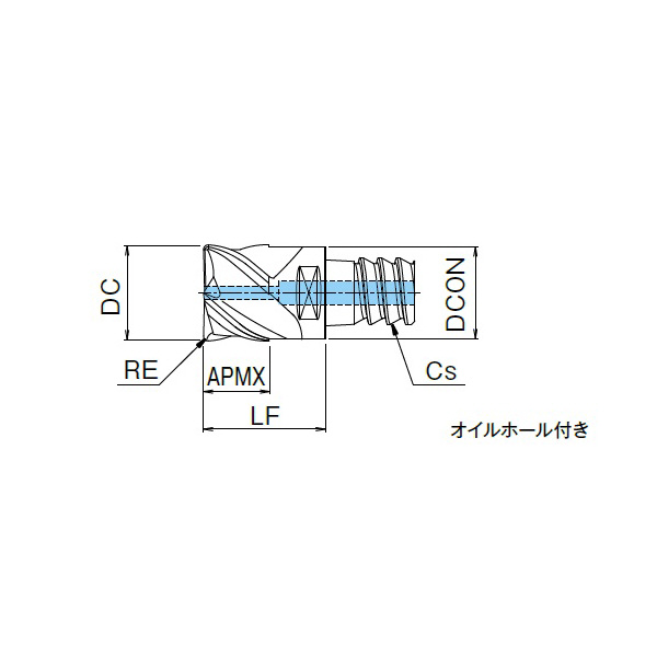 オーエスジー（株） PHOENIX ヘッド交換式エンドミル4枚刃不等分割スクエア・コーナラジアスタイプ PXM PXSE ヘッド交換式エンドミル／ＰＨＯＥＮＩＸ PXSE120C12-04R000-O XP3225