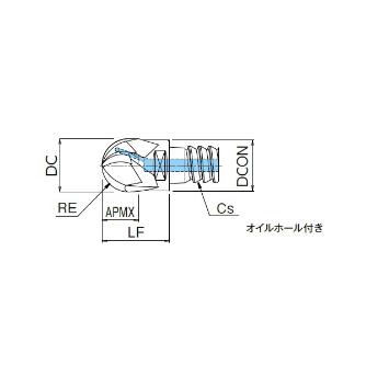 オーエスジー（株） PHOENIX ヘッド交換式エンドミル3枚刃ボールタイプ PXM PXBE ヘッド交換式エンドミル／ＰＨＯＥＮＩＸ PXBE120C12-03R060-P-O XP3320