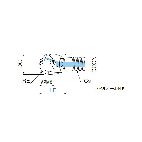 オーエスジー（株） PHOENIX ヘッド交換式エンドミル3枚刃ボールタイプ PXM PXBE ヘッド交換式エンドミル／ＰＨＯＥＮＩＸ PXBE120C12-03R060-P-O XP3320