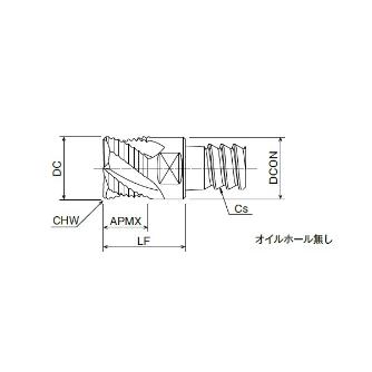 オーエスジー（株） PHOENIX ヘッド交換式エンドミル4枚刃ラフィング形状不等リード弱ねじれタイプ PXM PXNL ヘッド交換式エンドミル／ＰＨＯＥＮＩＸ PXNL100C10-04C005 XP3225